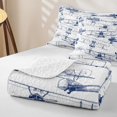 thumbnail image 4 of Erosebridal Navy Antique Biplane Twin Quilt Set for Boys Men, Cartoon Vehicle Print Twin Coverlet Set, 2 Pieces, 4 of 7