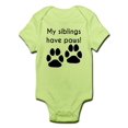thumbnail image 1 of CafePress - My Siblings Have Paws Body Suit - Baby Light Bodysuit, 1 of 1