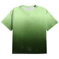 thumbnail image 3 of kpoplk Mens Crew Neck Short Sleeve Tee Solid Plain Cotton T Shirt Big and Tall(Green,4XL), 3 of 5