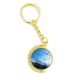 thumbnail image 1 of Aves Casa Blanca Nieve cielo Anillo de oro de metal llavero llavero, 1 of 3