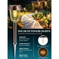 thumbnail image 3 of Luces solares para caminos HMDecor, paquete de 4 unidades, IP65, impermeables, blanco cálido, 3 of 9