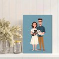 thumbnail image 2 of Couple with Pets Canvas Wall Art 15.75x11.81 Inches, 2 of 8
