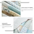 thumbnail image 6 of WannaToo Cotton Bedspread Quilt Set for All Season, Light Green Patchwork, Queen, 6 of 6