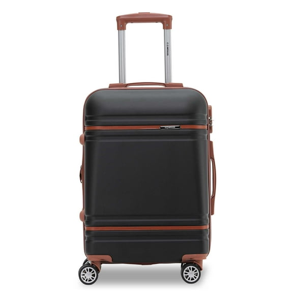 Maleta de Cabina ABS Cairo 20" Negro/Café, Ligera y Resistente
