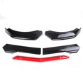 thumbnail image 2 of Front Bumper Lip Spoiler & Side Skirt Kit for 1.9M Wide Cars, ABS Plastic + Iron Splitter & Chin Diffuser Protector - Black Universal Body Kit for Sedans, 2 of 8