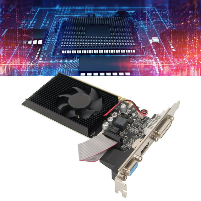 Tarjeta De Gráficos De Juegos, GT610 2GB Interfaz Multimedia Interfaz De Escritorio Card Ventilador De Enfriamiento Ligero Para Computadora