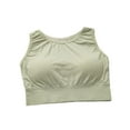 thumbnail image 1 of Sonducket Camiseta sin mangas elástica transpirable para el pecho, carpeta de cuello redondo, carpetas de pecho seco para mujer, para correr, Prendas para la parte del cuerpo Verde, 1 of 6