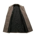 thumbnail image 4 of Dovford Trench Coat Men Single Breasted Wool Blend Coat Mid Length Pea Coat Notch Lapel Jacket Business Casual Overcoat 2025, 4 of 6