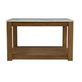 thumbnail image 6 of Southern Enterprises Chanellie Transitional Faux Marble Top Wood Coffee Table, White/Natural, 6 of 8