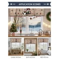 thumbnail image 6 of Merry Christmas Valance Curtain for Windows Winter Xmas Dwarfs Poinsettia Red Green Wooden Curtain Valances Short Window Treatments Panels for Kitchen Bathroom Laundry Room Basement 42 x 18 Inch, 6 of 7