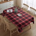 thumbnail image 2 of Red and Black Plaid Pattern Rectangle Tablecloth 60"x84",Waterproof Polyester Rectangle Table Cloth, Wipeable Spillproof Polyester Tablecloth for Dining, Camping, Indoor and Outdoor, 2 of 5