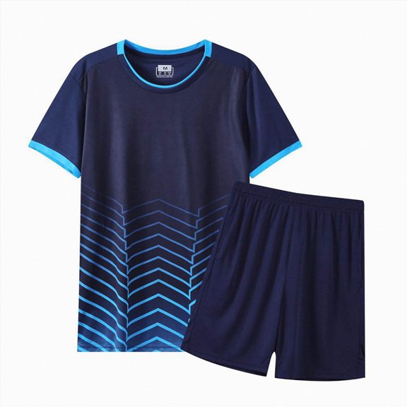 Hessimy Boys Sport Outfit Summer Clothing Sets Casual Short Sleeve Shirts Round Neck T Shirts Shorts Sets,Jogging Football Tracksuit 11-12 Years