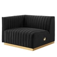 thumbnail image 5 of Modway Conjure 4-Piece Velvet and Stainless Steel Sofa in Gold/Black, 5 of 10