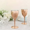 thumbnail image 2 of Efavormart Set of 6 - 8Oz - Rose Gold Metallic Premium Disposable Wine Glasses, Stemmed Wine Goblets for Wedding, Outdoor Receptions, Banquets, Holiday Dining, 2 of 11