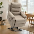 thumbnail image 1 of YSICK Petit Fauteuil Inclinable Releveur pour Aînés avec Télécommande en Lin pour Salon, Kaki, 1 of 7