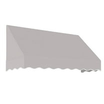 Awntech 6.375 ft San Francisco Fixed Awning Acrylic Fabric, Gray