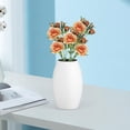 thumbnail image 4 of 5 centros de mesa con flores artificiales realistas para decoración de interiores, color naranja, 4 of 9