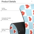 thumbnail image 4 of Yayeee Faucet Mat for Kitchen Sink 30" Diatomite Long Splash Guard Pad, Light Blue Checkered Heart, 4 of 7