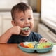 thumbnail image 5 of Platos para niños pequeños con succión - Platos para bebés Platos divididos de silicona - Juego de 3 - Púrpura+verde+amarillo, 5 of 5