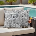thumbnail image 4 of Grey Shell Starfish Coastal Outdoor Waterproof Pillow Covers, Nautical Ocean Summer Beach Decorative Square Throw Pillowcase Sofa Cushion Sham for Patio/Couch/Chair, 18"x18" 2 Pack, 4 of 8