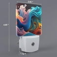 thumbnail image 2 of Salouo Vibrant Fluid Motion Art for Night Lights Plug into Wall 1 Pack, 0.5W Plug in Night Light with Dusk-to-Dawn Light Sensor LED Nightlight for Bathroom, Adult, Hallway-US, 2 of 7