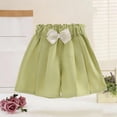thumbnail image 4 of Tdoqot Girls Drees Shorts with Bow- Casual Elastic Waist Wide Leg Summer Kids Shorts Green Size 6, 4 of 5