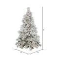 thumbnail image 3 of Vickerman 9' Flocked Alberta Artificial Christmas Tree, Warm White LED Lights, 3 of 5