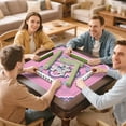 thumbnail image 7 of Pink Mahjong Mat with Rules, 31.5*31.5in Anti Slip American Mahjong Mat for Table, Noise Reduction, Neoprene Mah jongg Mats with Carrying Bag & 3 Dices, Mahjong Supplies Gift, Board Tile Games Mats, 7 of 7