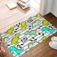 thumbnail image 4 of Uemuo Funny Dinosaurs on Stripes Printed Door Mat Indoor Doormat 16"x24",Front Back Door Mats Non Slip Entrance Rugs,Inside Doormats for Entryway, 4 of 9