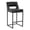 Black/Black Leg, variant on ClinQ Counter Height Bar Stools Set of 2, Hollow Back Kitchen Island Barstools, Upholstered Faux Leather Counter Stools with Metal Frame, Beige