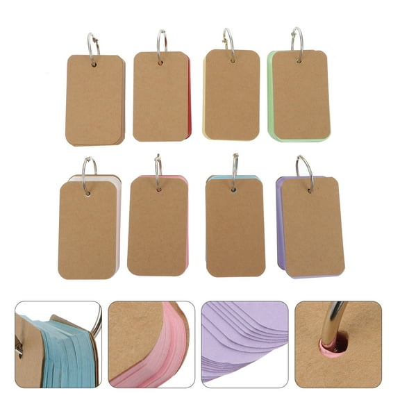 PAMINGONO Small Blank Note Cards Assorted Color 8Pcs 3.5x2.2in