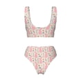 thumbnail image 6 of Rocae Rabbit for Bikini Set for Women Two Piece Sexy High Swimsuits Split Crossover Bikini Small, 6 of 9