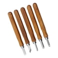 thumbnail image 4 of 5pcs Wood Carving Set Handle Wood Carving Woodworking Crafting, 4 of 8