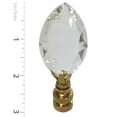 thumbnail image 4 of Royal Designs, Inc. Pear Shaped Clear K9 Crystal Lamp Finial for Lamp Shade, CCF-2010-PB-1, Polished Brass, Single, 4 of 4