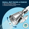 thumbnail image 4 of HammerHead Showers All Metal Fixed Shower Head — High Pressure 2 Inch Round Showerhead With Adjustable Spray Pattern — Easily Installs In Minutes — Chrome (1.75 GPM, Chrome), 4 of 5