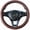 B-Brown-L, variant on General Gray Cowhide Steering Wheel Covers Genuine Leather Car Steering Wheel Cover Universal 15inch / Size M Wheel Cover for Car SUV Truck (C-Gray-M)