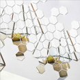 thumbnail image 4 of Wosthever 12 unids/set 3D espejo hexagonal extraíble etiqueta de la pared calcomanía decoración del hogar arte DIY - negro - 80x70x40mm Decoración del hogar Plata 46x40x23mm, 4 of 6