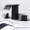 thumbnail image 7 of Waterfall Bathroom Faucet 3 Hole: WOWOW 8 inch Widespread Bathroom Faucet Matte Black, Modern 2 Handles Bathroom Sink Faucet with Pop up Drain and cUPC Supply Lines Visit the WOWOW Store, 7 of 7