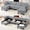 Light Gray, variant on Puremind 6 Piece Modular Sectional Sofa with Storage, U/L Shaped Sectional Couch with Movable Ottoman, Convertible Sleeper Sofa for Living Room/Apartment, Dark Gray