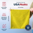 thumbnail image 5 of USANOOKS Microfiber Cleaning Cloths-Microfiber Towels-Yellow- Pack of 12 (12.5"x12.5"), 5 of 9