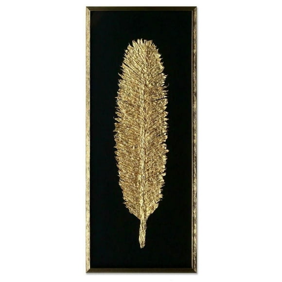 Art de la feuille d'or sur fond noir avec cadre doré