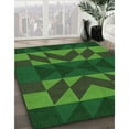 thumbnail image 3 of Ahgly Tapis Rond Lavable en Machine Intérieur Transitionnel Vert Forêt Foncé, 4 Pieds Rond, 3 of 7