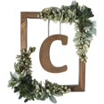 thumbnail image 2 of BKER Wooden Alphabet Wreath For Wall Home Living Room Bedroom Decorative Letter Sign With Hook And Rope For DIY Word Display, 2 of 4