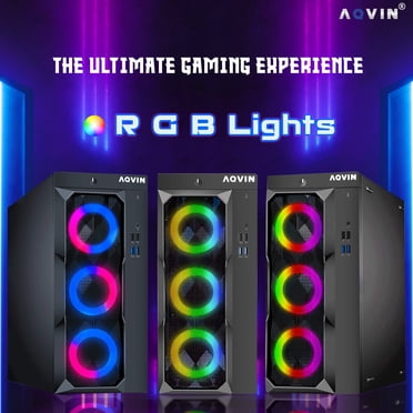 AQVIN ZForce Desktop Gaming PC Computer Tower (Intel Hexa-Core I7, 32GB DDR4 RAM, 2TB SSD Storage, Geforce GTX 1660 6GB GDDR5) Windows 10 Pro WiFi Gaming Keyboard & Mouse