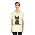 thumbnail image 3 of DJ Doberman Musician Dog Funny Unisex Jersey Short Sleeve Tee, 3 of 10