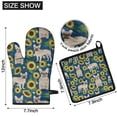 thumbnail image 6 of French Bulldog Sunflowers Floral Kitchen Oven Mitt and Pot Holder Sets 2 Pcs for Baking, Cooking and Grilling, Heat Resistant Up To 392 °F, 6 of 7