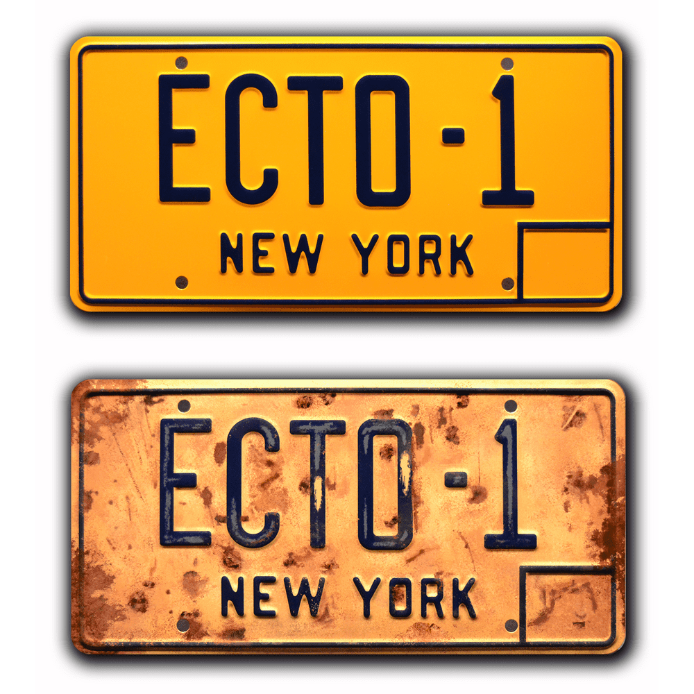 Ghostbusters Afterlife ECTO1 Metal Stamped Replica License Plate