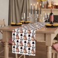 thumbnail image 2 of Happy Groundhog Day Table Runner, Vintage Cartoon Black Hat Groundhog Washable Cotton Linen Table Runners 108 Inches Long, Dresser Scarf Runner for Dining/Living Room/Kitchen/Square Tables 13''x108'', 2 of 9