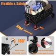 thumbnail image 6 of 41" L Collapsible Large Wagon Cart Foldable, 460LB Weight Capacity 220L Heavy Duty Folding Beach Wagons with Big -Terrain Wheels, Utility Carts for Camping, Garden, Shopping, , Black, 6 of 6