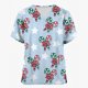 thumbnail image 1 of Uniforme de enfermera con estampado de alce de dibujos animados para mujer, monos de bolsillo de manga corta, uniformes médicos, ropa de enfermería, navidad, 1 of 5